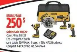 Canadian Tire DeWalt compact tool set offer