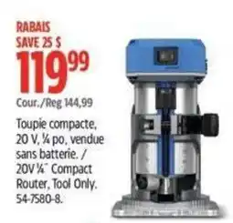 Canadian Tire 20v 1/4" compact router offer