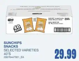 Wholesale Club Sunchips snacks selected varieties offer