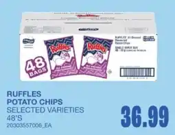 Wholesale Club Ruffles potato chips selected varieties offer
