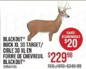 Blackout buck xl 3d target