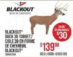 Cabela's Blackout buck 3d target offer
