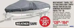 Cabela's Weather Safe travel tite sd trailerable boat cover offer