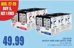 Wholesale Club Celsius peach vibe and arctic vibe offer