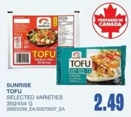 Wholesale Club Sunrise tofu offer