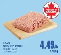 Wholesale Club Lean ground pork offer