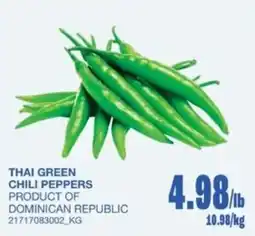 Wholesale Club Thai green chili peppers offer