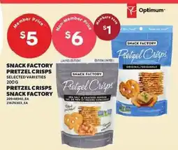 Independent Grocer Snack Factory pretzel crisps offer
