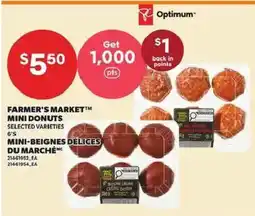 Independent Grocer Farmer's Market mini donuts offer