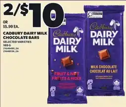 Independent Grocer Cadbury dairy milk chocolate bars offer