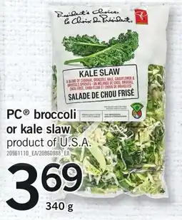 Loblaws PC kale slaw offer