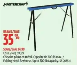 Canadian Tire Mastercraft folding metal sawhorse offer