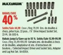 Canadian Tire Maximum 1/2 Drive Impact Socket Set offer
