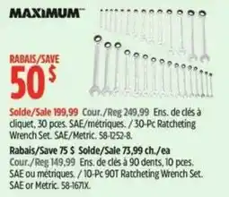 Canadian Tire Maximum 30-Pc Ratcheting Wrench Set SAE/Metric offer