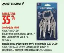 Canadian Tire Mastercraft mini locking pliers set 3-pc offer