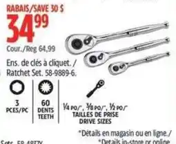 Canadian Tire Ratchet Set offer