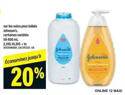 Maxi Johnson's baby soins pour bébés offer