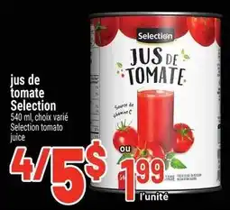 Metro Selection tomato juice offer