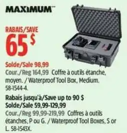 Canadian Tire Maximum waterproof tool box medium offer