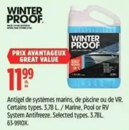 Canadian Tire Winter proof system antifreeze offer