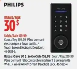 Canadian Tire Philips pêne dormant électronique à écran tactile offer