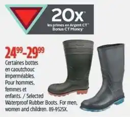 Canadian Tire Selected Waterproof Rubber Boots offer