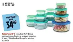 Canadian Tire Anchor Hocking 12-Pc Glass Food Storage Set with Lids offer
