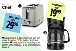 Canadian Tire Master Chef 2-Slice Stainless Steel Toaster offer