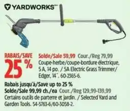 Canadian Tire Yardworks electric grass trimmer edger 14 offer