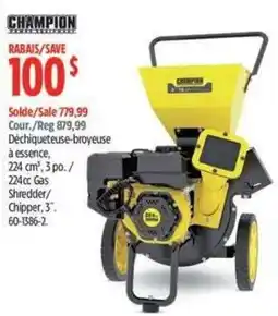 Canadian Tire Champion gas shredder/chipper offer