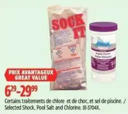 Canadian Tire Selected Shock, Pool Salt and Chlorine offer
