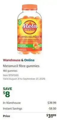 Costco Metamucil fibre gummies offer