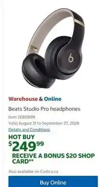 Costco Beats Studio Pro headphones offer