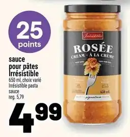 Metro Irresistible rosée cream à la crème sauce offer