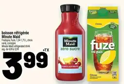 Metro Minute Maid zero sucre offer