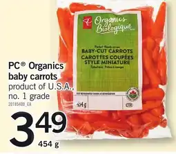 Loblaws PC Organics baby carrots offer