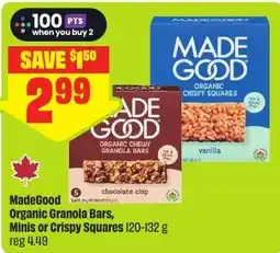FreshCo MadedGood Organic Granola Bars, Minis or Crispy Squares offer