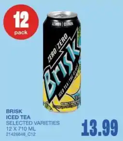 Wholesale Club Brisk iced tea selected varieties offer