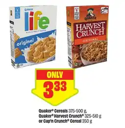 FreshCo Quaker cereals offer