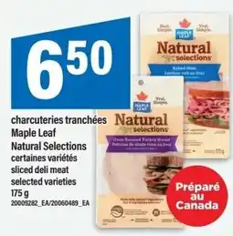 Maxi Maple Leaf Natural Selections sliced deli meat offer