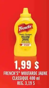 Metro French's moutarde jaune classique offer