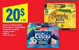 Maxi Coors Seltzer or Simply Spiked offer