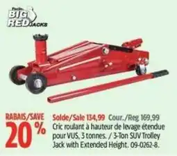 Canadian Tire Twin Big Red Jacks 3-Ton SUV Trolley Jack with Extended Height offer