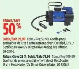 Canadian Tire Certified Deluxe 12V Direct-Drive Analog Tire Inflator offer