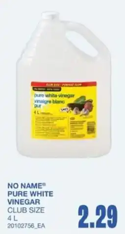 Wholesale Club No Name pure white vinegar offer