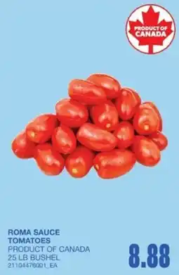 Wholesale Club Roma sauce tomatoes offer