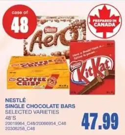 Wholesale Club Nestlé single chocolate bars selected varieties offer