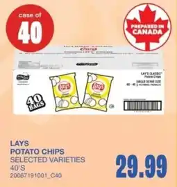 Wholesale Club Lays potato chips selected varieties offer