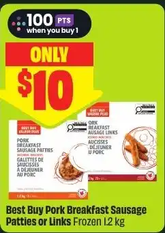 FreshCo Best Buy Pork Breakfast Sausage Patties or Links offer