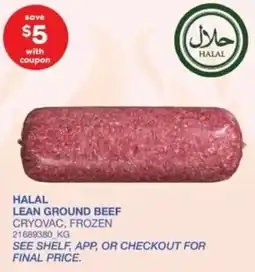 Wholesale Club Halal lean ground beef offer